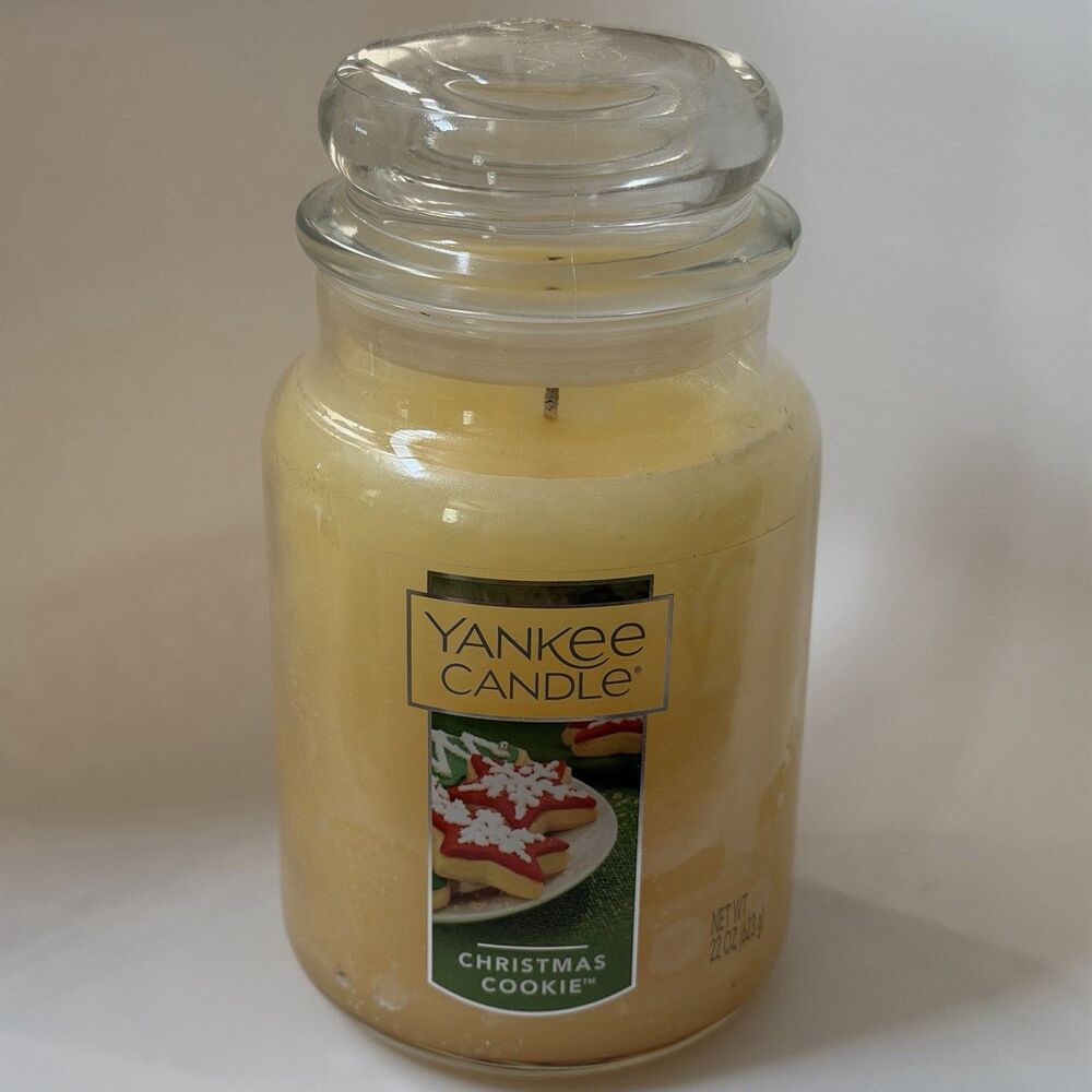 Yankee Candle Christmas Cookie Large 22oz Jar 95% Wax Holiday Scent USA